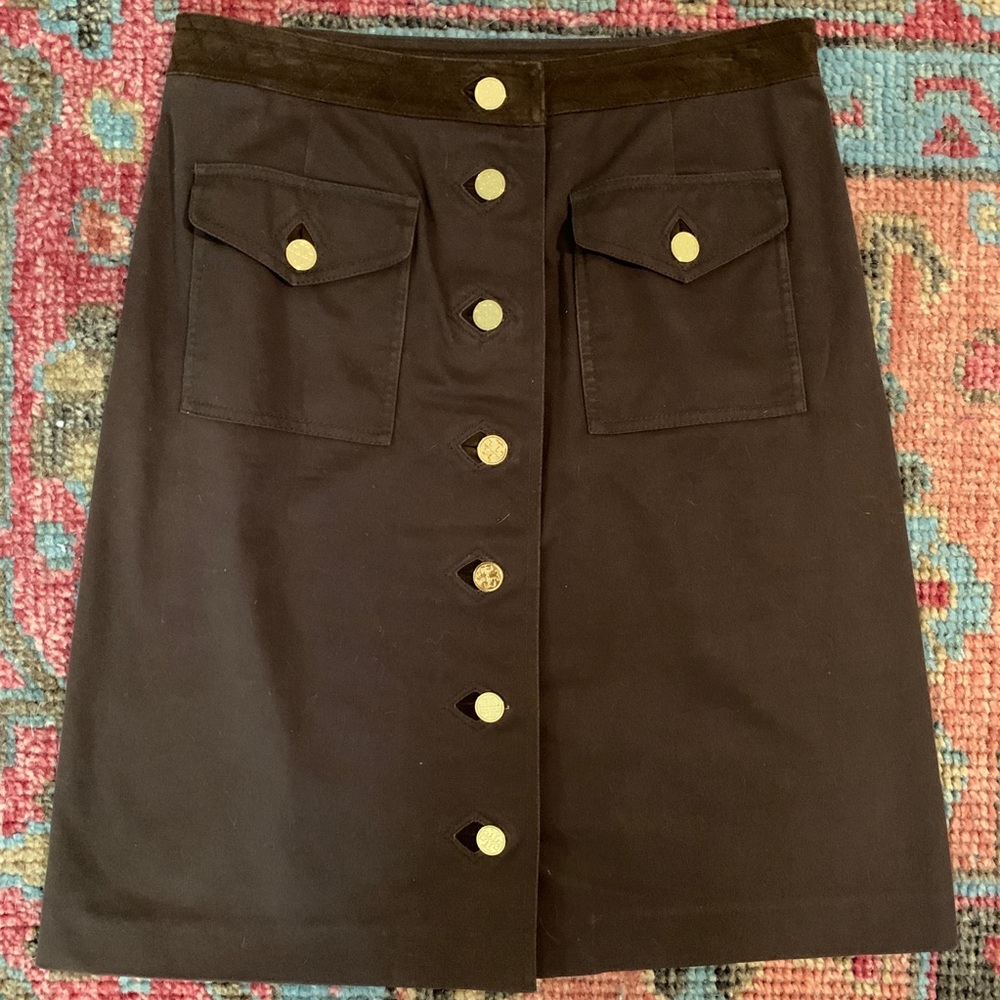 VINTAGE Tory Burch Chocolate Brown Pencil Skirt